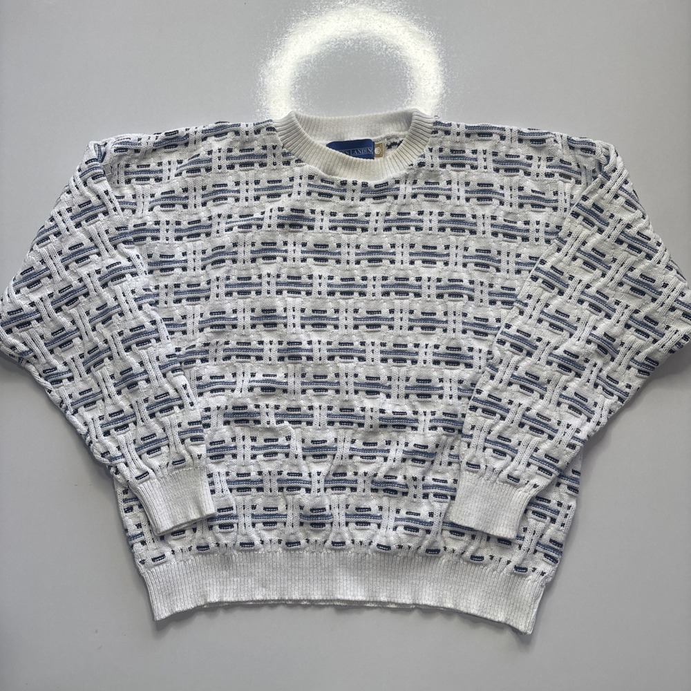 Vintage Knit Sweater Prides Landing Grandma Grandpa Cottage Core Unisex Size XL